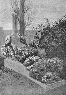 The Graphic Prints: The tomb of Madame De Bonnemain in Ixelles Cemetery, 1891. Creator: Unknown