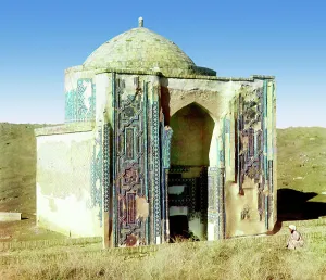Necropolis Prints: Tomb on the mountain in Shakh-i Zindeh