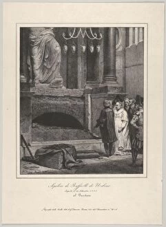 Emile Jean Horace Gallery: The Tomb of Raphael, Opened September 14, 1833, Pantheon, Rome, 1833