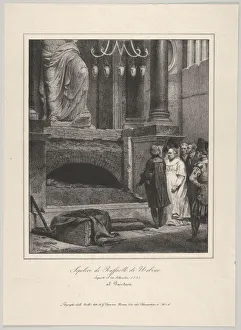 Soil Prints: The Tomb of Raphael, Opened September 14, 1833, Pantheon, Rome, 1833