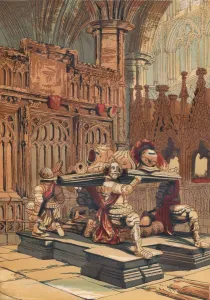 Tomb of Sir Francis Vere in Westminster Abbey, c1845, (1864)