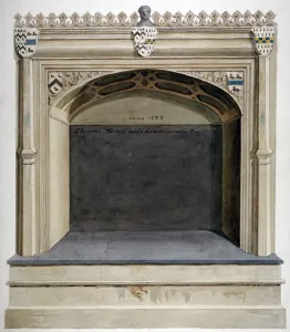 Sir Thomas Prints: Tomb of Sir Thomas More in Chelsea Old Church, London, c1800