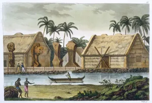 Hawaii Prints: Tomb of Tamahamah at Kaiakakooa, Sandwich Islands, c1820-1839. Artist: Felice Campi