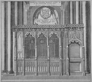 Bishop Of London Gallery: Tomb of Thomas Kemp in old St Pauls Cathedral, City of London, 1656