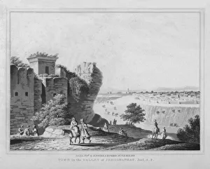 R Bowyer Mm Prints: Tomb in the Valley of Jehoshaphat. Joel, 3. 2. 1830. Artist: J Clarke