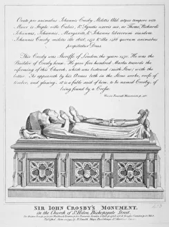 Bishopsgate Prints: Tombs in the Church of St Helen, Bishopsgate, City of London, 1794