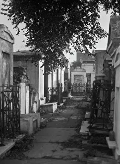 Sepulchral Prints: Tombs in St. Louis Cemetery, New Orleans, between 1920 and 1926. Creator: Arnold Genthe