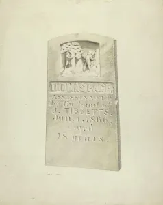 Robert Clark Prints: Tombstone, c. 1939. Creator: Robert Clark