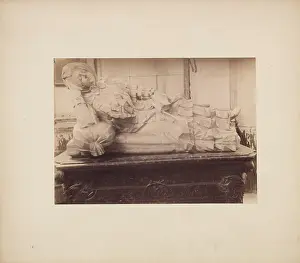 Effigy Prints: Tombstone of Maria Mniszechowa in the church, Dukla, 1893. Creator: Stanislaw Tomkowicz