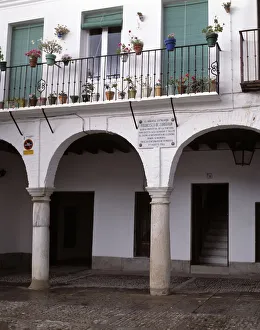 Zurbaran Prints: Tombstone recalling the place where the famous Painter Francisco de Zurbaran (1598-1664)