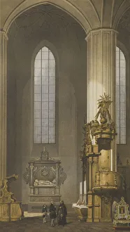 Vilnius Prints: Tombstone for Stanislaw Radziwill in the Church of St
