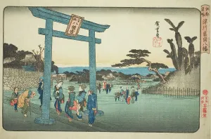 Torii Gate Prints: The Tomigaoka Hachiman Shrine at Fukagawa (Fukagawa Tomigaoka Hachiman)