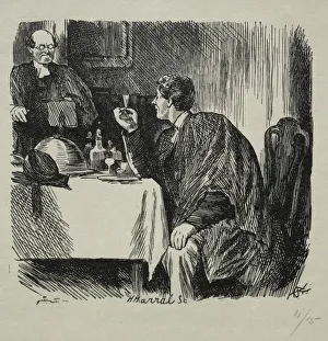 Charles Samuel Keene Collection: Tomkins Degree Supper and How it Ended, 1868. Creator: Charles Samuel Keene (British, 1823-1891)