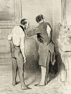Ripped Prints: Ton habit me convient, je te l'emprunte.. 1845. Creator: Honore Daumier