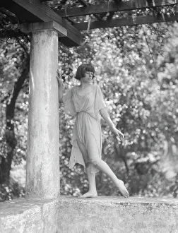 Pergola Prints: Tonetti, Miss, at Sneding's Landing, 1921 June 7. Creator: Arnold Genthe