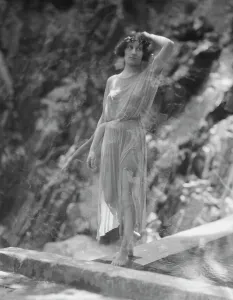 Poolside Prints: Tonetti, Miss, at Sneding's Landing, 1921 June 7. Creator: Arnold Genthe