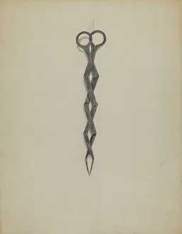 Tongs Prints: Tongs, c. 1936. Creator: Richard Schoene