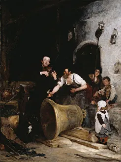 Violinist Gallery: Toning the Bell, 1874. Creator: Walter Shirlaw