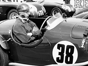 Barc Prints: Tony Brooks at a BARC Members meeting at Goodwood, West Sussex, 1954
