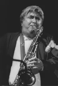 Saxaphone Player Prints: Tony Coe, Brecon Jazz Festival, Brecon, Powys, Wales, 1998. Creator: Brian Foskett