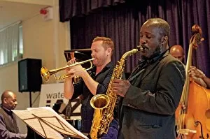 Tony Collection: Tony Kofi and Quentin Collins, Watermill Jazz Club, Dorking, Surrey, 2015. Artist: Brian O Connor