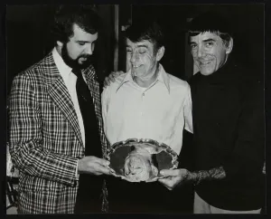 Clare Prints: Tony Roper, Kenny Clare and Louie Bellson, London, 1978. Artist: Denis Williams