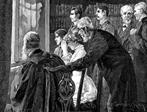 Academics Prints: She took the glass, but purposely turned it on the wrong boat, 1883. Creator: R. Taylor