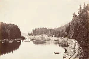 Watkins Carleton Emmons Prints: Tooth Bridge, Oregon, 1867, printed ca. 1876. Creator: Carleton Emmons Watkins