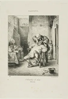 Dentist Prints: The Tooth Puller, 1837. Creator: Benard and Frey