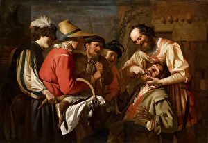Patient Prints: The Tooth Puller. Artist: Honthorst, Gerrit, van (1590-1656)