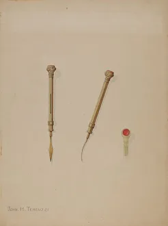 John H Prints: Toothpick, c. 1937. Creator: John H. Tercuzzi