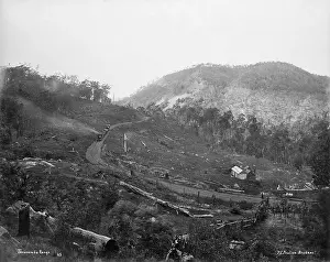 Poulsen Poul C Prints: Toowoomba Range Train, c1894. Creator: Poul C Poulsen