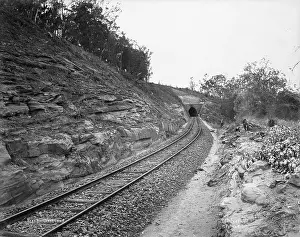 Toowoomba Range tunnel near Ballard's Camp, c1894. Creator: Poul C Poulsen.<br> Toowoomba Range tunnel near Ballard's Camp, c1894. Creator: Poul C Poulsen