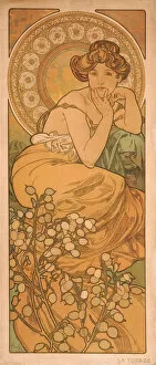 Wiener Secession Collection: Topaz (From the series The gems). Artist: Mucha, Alfons Marie (1860-1939)