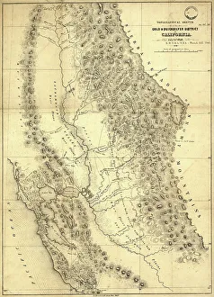 Gold Rush Prints: Topographical sketch of the gold & quicksilver district of California