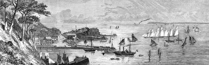 Regatta Prints: Torbay Regatta: the schooner-yachts starting from Torquay, 1864. Creator: Unknown