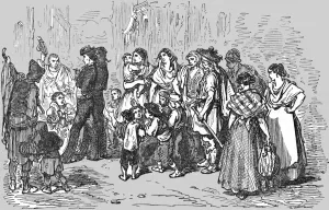 Street Scene Collection: Toreadors outside the Arena;An Autumn Tour in Andalusia, 1875. Creator: Gustave Doré