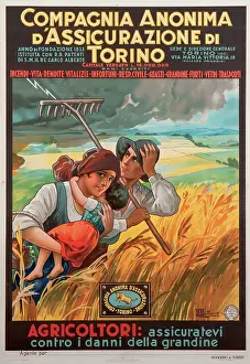 Insurance Prints: Toro Assicurazioni, 1934. Creator: Ballerio, Osvaldo (1870-1942)