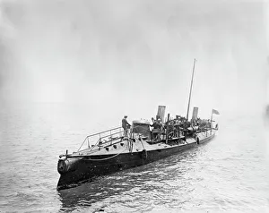A torpedo boat of the U.S. Navy, between 1897 and 1901. Creator: Unknown