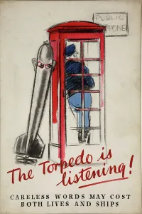 The National Archives Prints: The torpedo is listening! Careless words may cost... WWII poster, between 1939 and 1946
