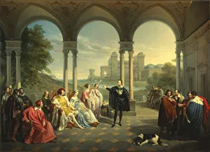 Torquato Tasso reads La Gerusalemme Liberata at the Court of Ferrara, 1841. Creator: Mancinelli
