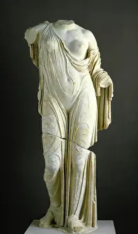 1st Century Ad Prints: Torso of Aphrodite, Roman copy of the Venus Genetrix type, 1st century. Creator: Unknown