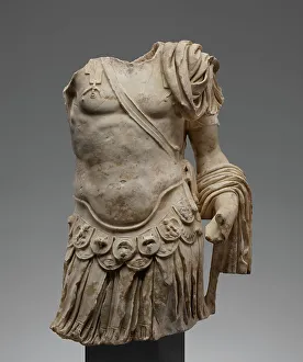 Cuirass Prints: Torso of a Cuirassed Statue, A.D. 81-96. Creator: Unknown