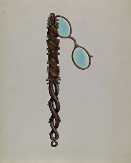 Tortoise Shell Prints: Tortoise Shell Lorgnette, c. 1936. Creator: Charles Enjoian