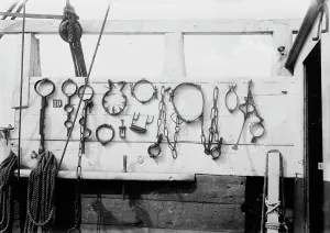 Success Prints: Torture irons on SUCCESS, between c1910 and c1915. Creator: Bain News Service