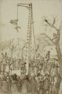 Pulley Prints: Torture scene, c17th century. Creator: Anon