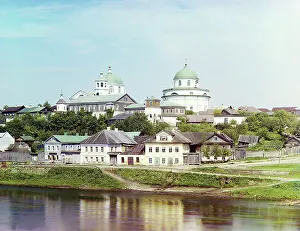 Embankment Prints: Torzhok, embankment of the river Tvertsa