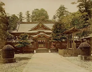 Albumen Print Hand Colored Prints: Toshioagu Temple, 1865. Creator: Unknown