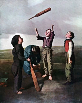 Images Dated 12th January 2008: Tossing for Innings, 19th century (1912).Artist: Henry Dixon