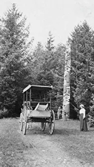 Totem Pole Prints: Totem pole, between c1900 and c1930. Creator: Unknown